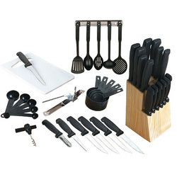 Oceanstar KS1217 6-Piece Non-Stick Coating knife set with Block, Elega